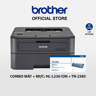 Combo Máy in laser đơn sắc Brother HL-L2361DN & Mực in laser trắng đen Brother TN-2385