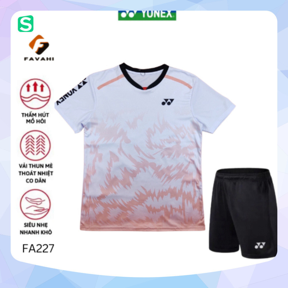 Xả Áo cầu lông, quần cầu lông Yonex FA227 chuyên nghiệp mới nhất sử dụng tập luyện và thi đấu cầu lông CÓ NHẬN IN - Mac