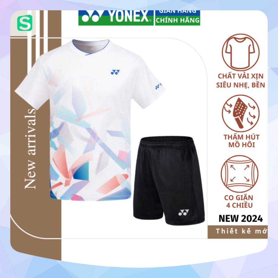 Xả Quần áo cầu lông Yonex, Lining, Victor, bộ quần áo thể thao Unisex thun lạnh, nhẹ, mát bền mã Y001 - Mac shop