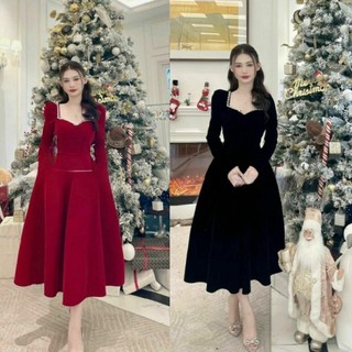 Đầm nhung tay dài  xinh xắn  nhà KT Clothing