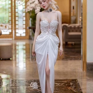 Váy body lụa đính kết siêu đẹp KT CLOTHING