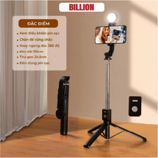 Gậy Chụp Ảnh 3 Chân PKSAIGON Thế Hệ Mới Có Đèn Led Trợ Sáng Selfie Chụp Hình Có Remote Bluetooth Điều Khiển Từ Xa . . .