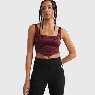 Tommy hilfiger - áo kiểu nữ tay ngắn abo tjw aop corset top dw0dw15165vlp