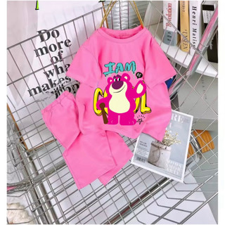 ơ Gía sỉ) Bộ cho bé gái gấu dâu cho bé 6-24kg.BGL07.