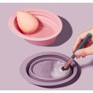 Dụng Cụ Rửa Cọ Trang Điểm Bằng Silicone - gấp gọn - Miếng rửa cọ trang điểm gấp gọn