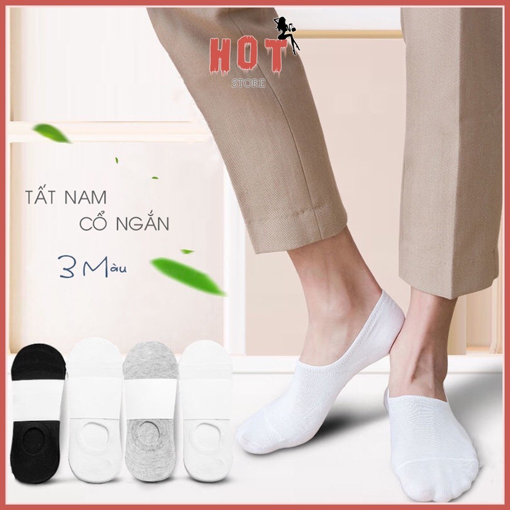Tất lười nam nữ chất liệu vải cotton co giãn 4 chiều, vớ cổ ngắn dễ phối đồ - Hot Store
