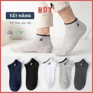 Tất Nam Cổ Ngắn Cao Cấp Vớ Cổ Thấp Thời Trang Công Sở Set Combo Vải Cotton Thoáng Khí Chống Hôi Chân - Hot Store