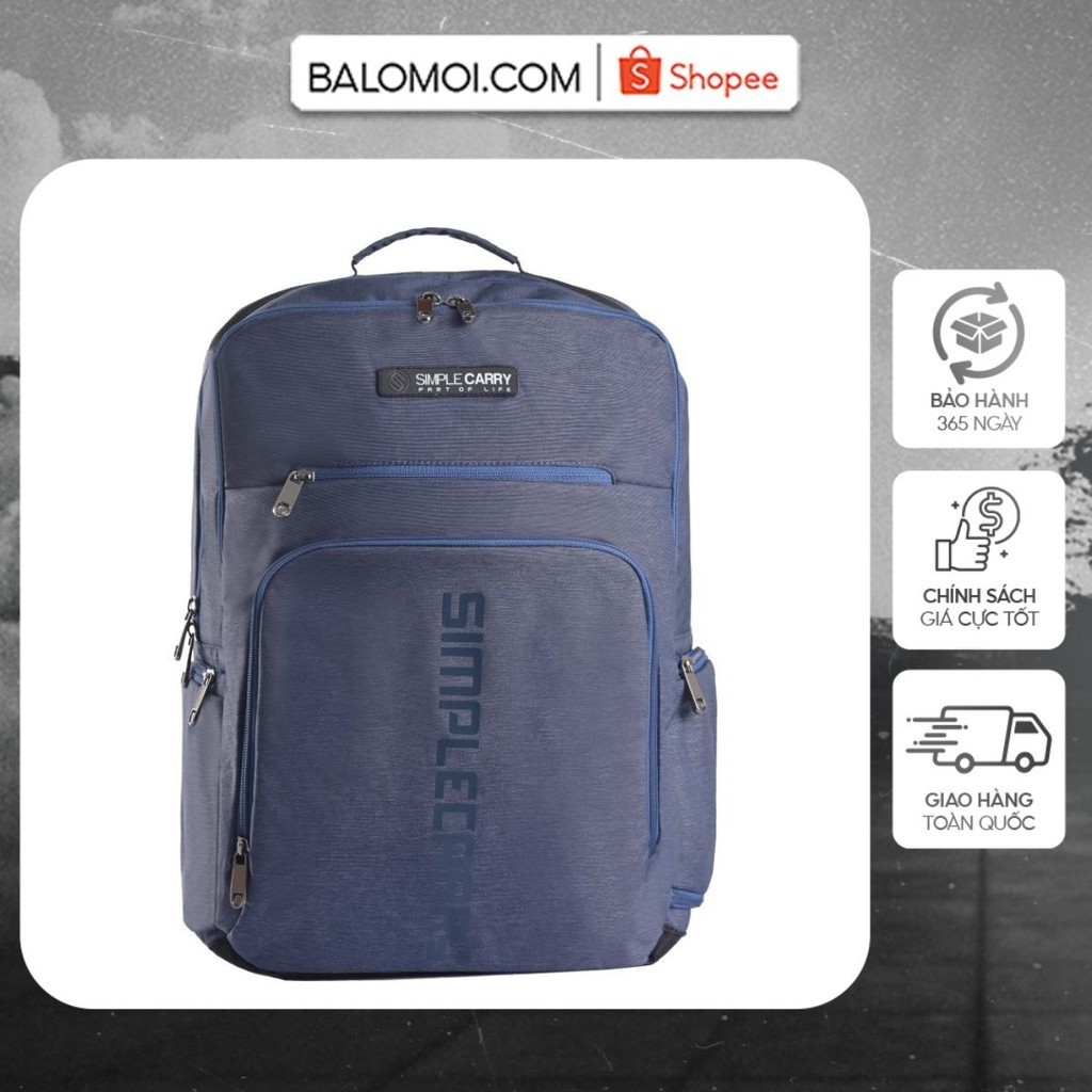 Balo laptop 15.6 inch Simplecarry MK4M, chất liệu vải chống thấm nước nhiều ngăn rộng rãi - BALOMOI.COM