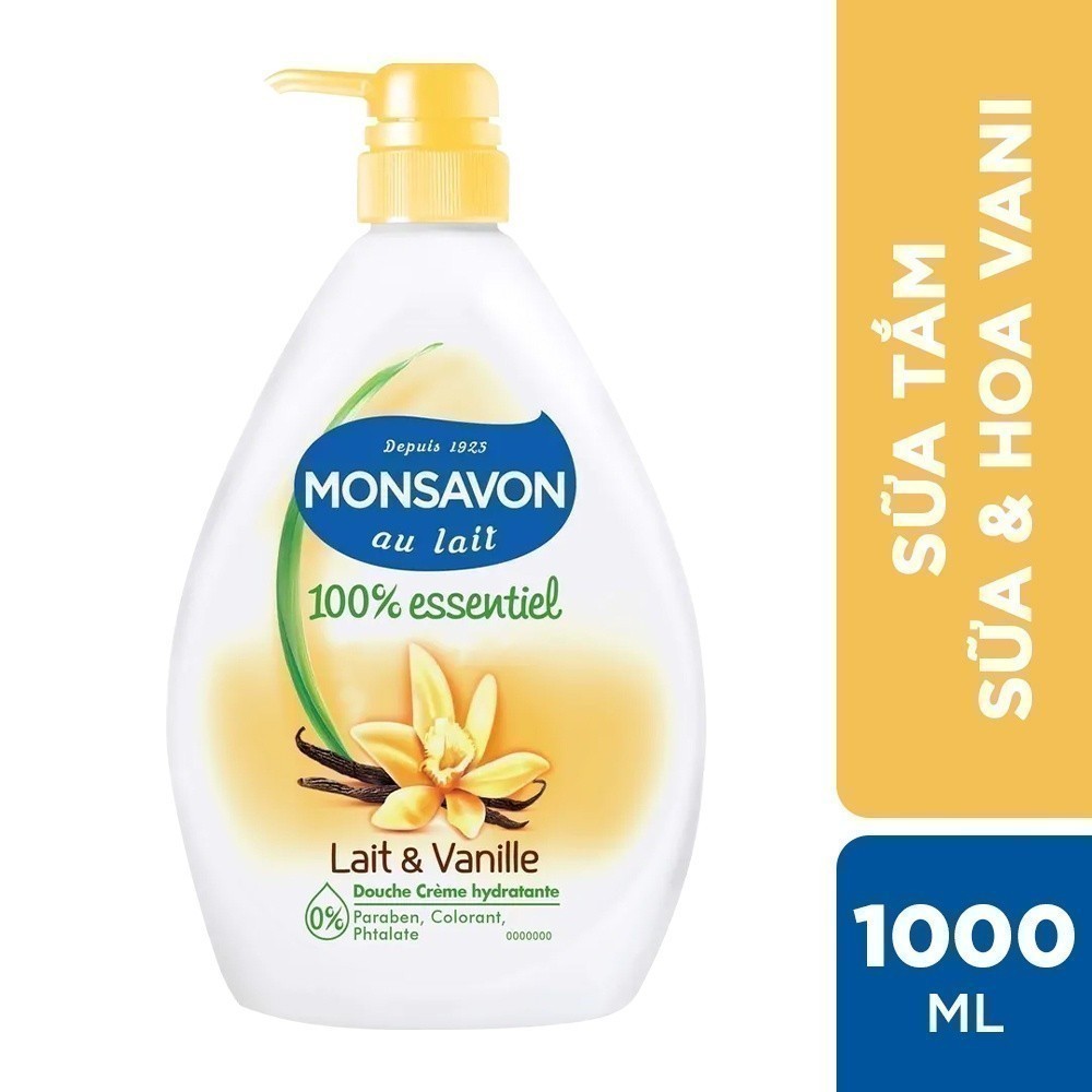 Sữa tắm Monsavon chiết xuất sữa và hoa vani 1000ml