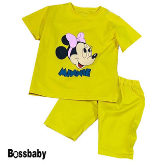 ơ Gía sỉ) (Giá Sale ) Combo 3 Bộ đồ bé gái hình chuột cài nơ MMINNE.cho bé từ 6kg-29kg.BDBG24. .