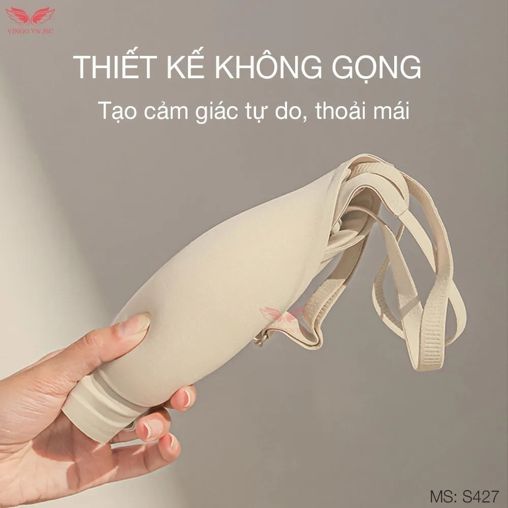 Áo Lót Su Lưng Chữ U Mút Mỏng Không Gọng VINGO Mặc Áo Váy Hở Lưng và Sát Nách Mùa Hè S427 VNGO