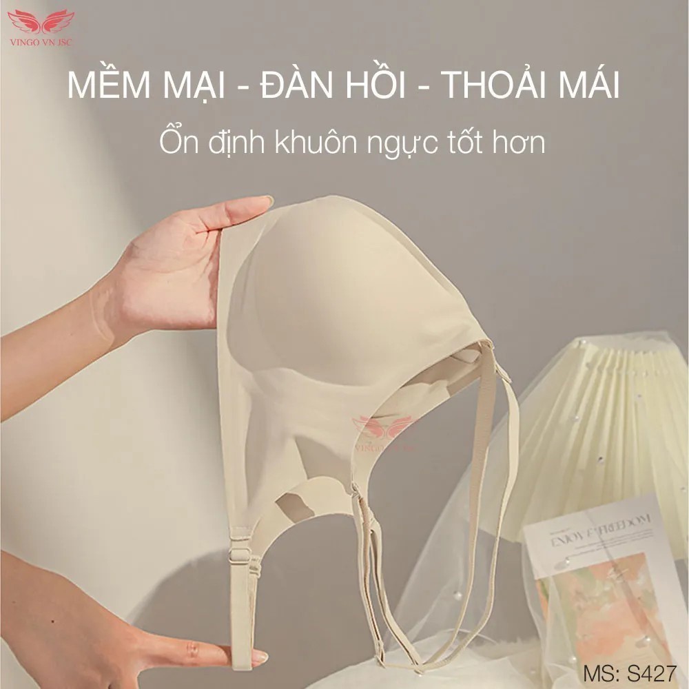 Áo Lót Su Lưng Chữ U Mút Mỏng Không Gọng VINGO Mặc Áo Váy Hở Lưng và Sát Nách Mùa Hè S427 VNGO