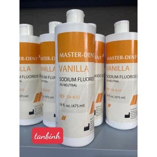 Gel ngậm fluor trung tính Master Dent 2% Sodium fluor và 2% Neutral hương Vanilla ngừa sâu răng giảm ê buốt 475ml 