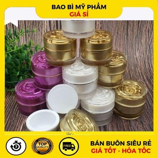 [GIÁ TỐT️] Hũ Hộp Chiết Mỹ Phẩm ❂ Hủ Hộp Đựng Kem Face 5g,10g,20g Hoa Hồng, Phụ Kiện Du Lịch