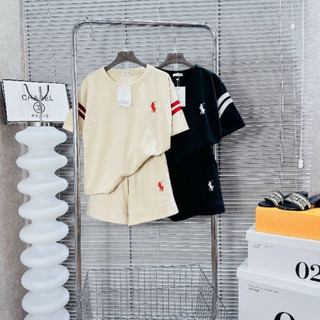 BỘ ĐỒ NỮ THÊU NGỰA VIỀN RÓT ĐỎ 2 MÀU, KIỂU DÁNG THỂ THAO MẶC THOẢI MÁI THOÁNG MÁT MÙA HÈ 2024 B15