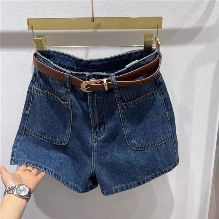 Quần jean short nữ lưng cao phối túi trước phong cách hàn quốc Tuhavu Room Q45 | BigBuy360 - bigbuy360.vn