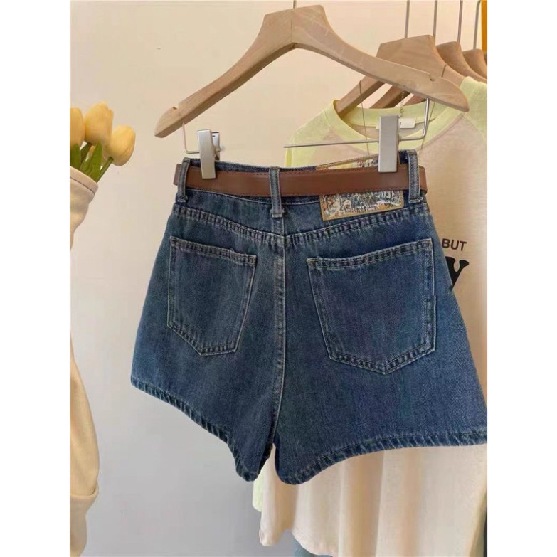 Quần jean short nữ lưng cao phối túi trước phong cách hàn quốc Tuhavu Room Q45 | BigBuy360 - bigbuy360.vn
