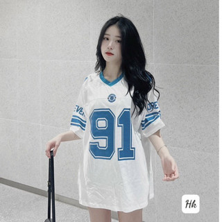 Áo thun nữ số 91,áo phông nữ số  unisex nam nư Áo phông cotton khô (91) in 2 mặt form rộng A91
