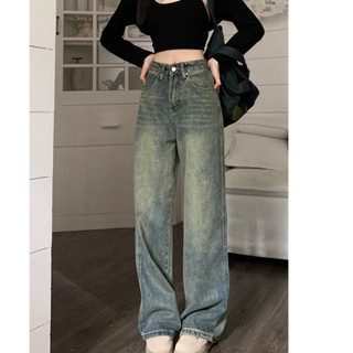 Quần Jeans nữ, quần bò nữ ống rộng, phiên bản cá tính, dáng suông, lưng cao trơn kiểu trẻ chung đủ size_ Q12 H