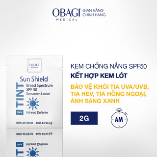  Kem chống nắng che khuyết điểm Obagi Sun Shield Tint Board Spectrum SPF50 Cool sachet 2g