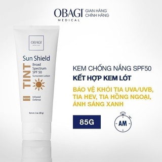  Kem Chống Nắng Phổ Rộng Dạng Kem Lót Obagi Sun Shield Tint Broad Spectrum SPF50 Warm 2g