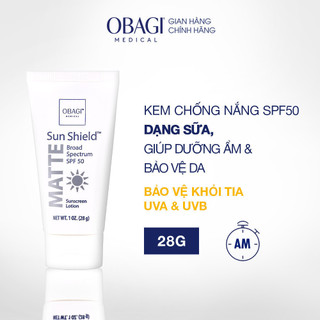  Kem chống nắng phổ rộng Obagi Sun Shield Matte Broad Spectrum SPF 50 Premium 28g