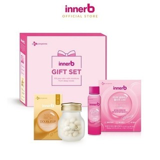Bộ quà tặng Innerb set A: Innerb Aqua Rich DoubleUp & 4 Hộp nước uống Collagen