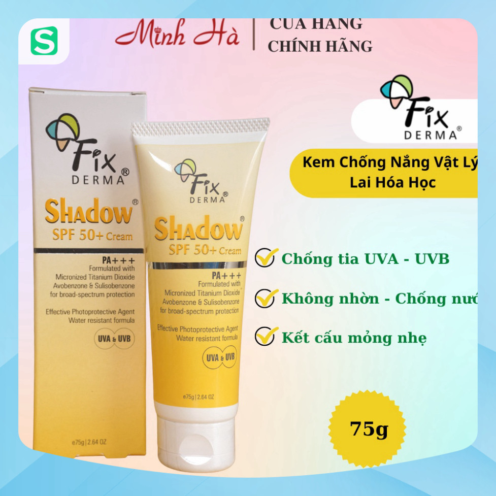 Xả Kem chống nắng Fixderma Shadow SPF 50+ PA+++ 75g - Oma Shop
