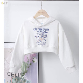 Áo croptop thu đông dài tay Santa , Áo thun unisex, Chất đẹp không xù -DVGIT