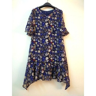 Đầm voan chiffon hoạ tiết