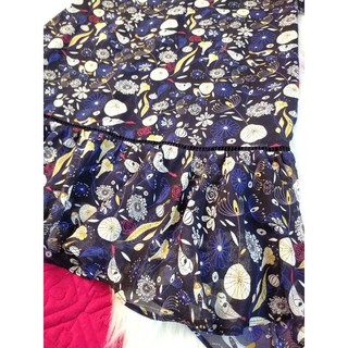 Đầm voan chiffon hoạ tiết