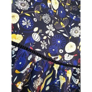 Đầm voan chiffon hoạ tiết
