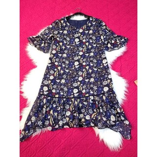 Đầm voan chiffon hoạ tiết