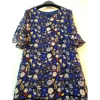 Đầm voan chiffon hoạ tiết