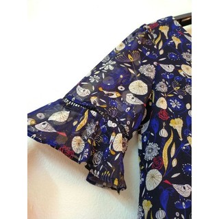 Đầm voan chiffon hoạ tiết