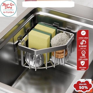 Rổ Đựng Mút Rửa Chén Hình Tam Giác Bằng Thép Không Gỉ Không Cần Đóng Đinh Tiện Dụng Cho Nhà Bếp / Nhà Tắm Đa Năng