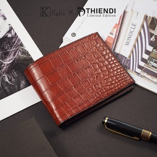 Bóp Cá Sấu Nam Da Lưng Cao Cấp Hàng Hiệu Kalis x Thiendi Chính Hãng WANN03 Bóp Ví Da Nam Cá Sấu Full Hộp Có Bảo Hành