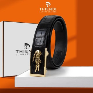 Thắt lưng cá sấu cao cấp hàng hiệu Kalis x Thiendi BABT04 dây nịt nịch thắt lưng nam da cá sấu thật cao cấp chính hãng