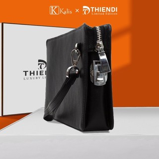 Ví cầm tay nam cao cấp hàng hiệu KALIS x Thiendi WCNH01 Túi ví clutch cầm tay kẹp cắp nách nam da bò thật cao cấp