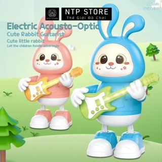 Đồ chơi thỏ đánh đàn guitar nhún nhảy cho bé vui nhộn giải trí, Đồ chơi thỏ phát nhạc có đèn di chuyển tự động NPT Store