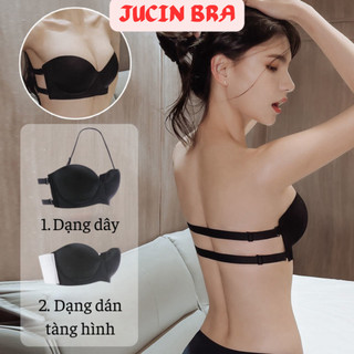  Áo Lót JUCIN Cúp Ngực Không Dây Chống Tụt Chất Su Kèm Phụ Kiện Mặc Nhiều Kiểu AL 080 