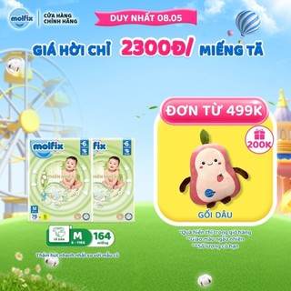 Combo 02 Tã/bỉm dán Moflix Thiên nhiên Super Jumbo M (6kg - 11kg) - 2 Gói- 1