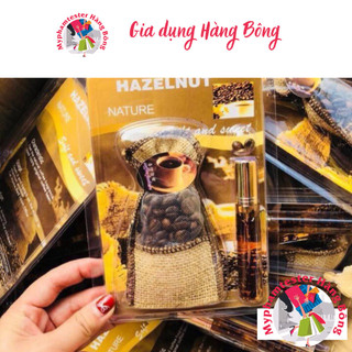 Túi hạt cafe treo xe kèm tinh dầu
