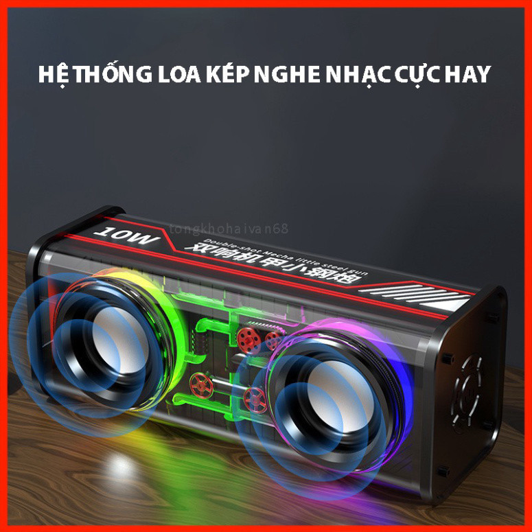 Loa bluetooth mini A88 đèn led nháy theo nhạc , công suất 10W, nghe nhạc hay, âm bass tốt -  HOT | BigBuy360 - bigbuy360.vn