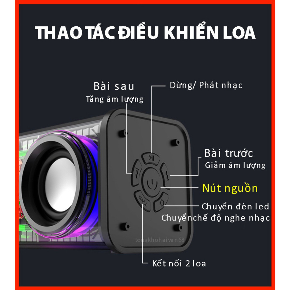 Loa bluetooth mini A88 đèn led nháy theo nhạc , công suất 10W, nghe nhạc hay, âm bass tốt -  HOT | BigBuy360 - bigbuy360.vn