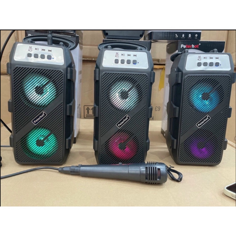 Loa karaoke bluetooth PTH 2322 phiên bản cao cấp 2023,loa không dây tặng kèm mic hát âm thanh đỉnh cao cùng đèn led HOT | BigBuy360 - bigbuy360.vn
