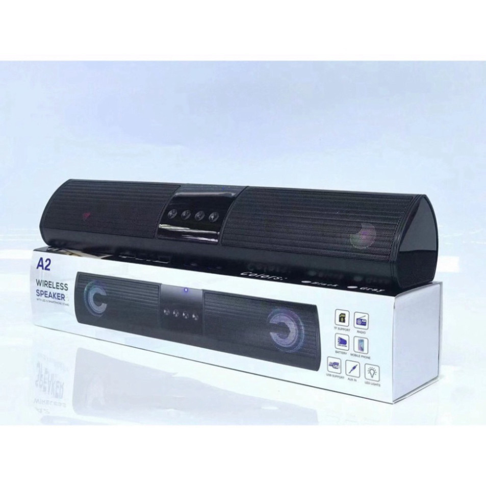 Loa bluetooth Speaker A2 kiểu dáng dài 2 loa kết hợp,loa không dây âm thanh bass căng hỗ trợ nhiều cổng thích hợp decor | BigBuy360 - bigbuy360.vn