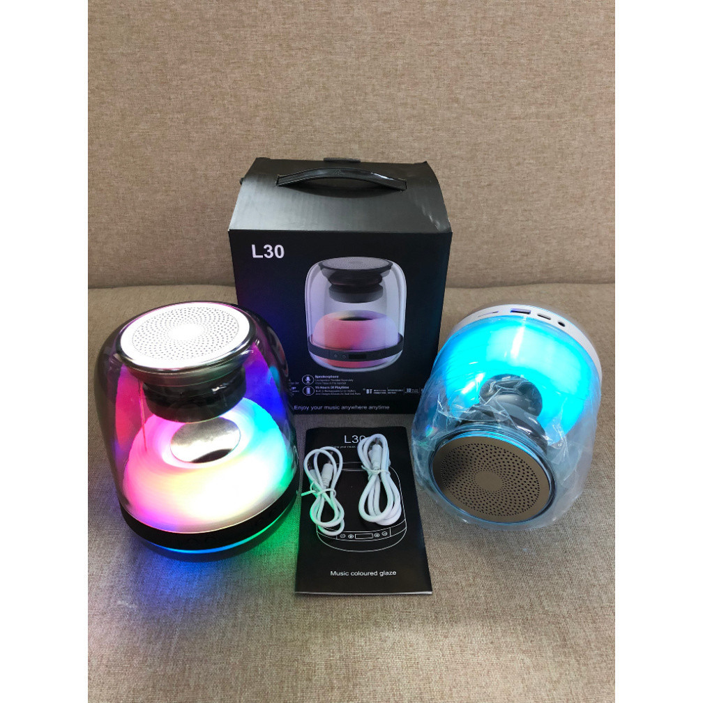 Loa Bluetooth L30- Âm Thanh Vòm 6D Supper BASS - Led Cảm Biến Theo Nhạc- Công Suất 10W- Có Khe Cắm Thẻ Nhớ | BigBuy360 - bigbuy360.vn