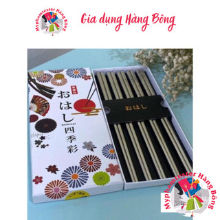 Đũa inox Nhật hiệu Shikishai (5 đôi/ hộp)