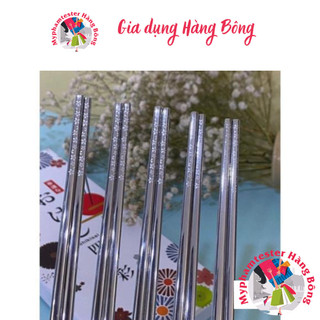 Đũa inox Nhật hiệu Shikishai (5 đôi/ hộp)